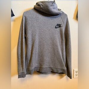 Grey Nike Scoop Neck Hoodie